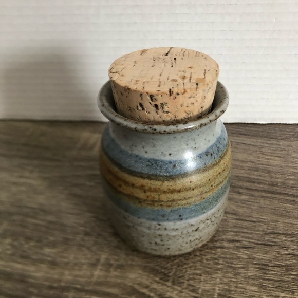 Handthrown Ceramic Jar with Cork Lid - Picture 4 of 10